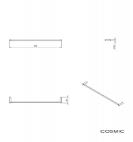 MEDIDAS TOALLERO BARRA 60cm LOGIC COSMIC